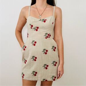 ✨Free shipping! NWT Urban Outfitters Cherry Print Mini Dress - Large